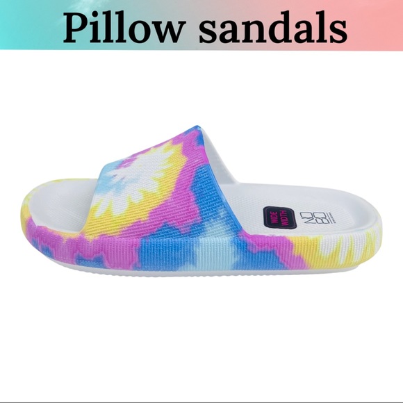 New women pillow slide sandals tie dye size7w 9 W & 10 W - Picture 4 of 9